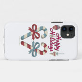 Coques Case-Mate iPhone Joyeux Noël Cœur de Canne à Sucre (Dos (Horizontal))
