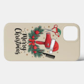 Coques Case-Mate iPhone Joyeux Noël Coiffeur Coiffeuse Noël Cheveux  (Verso (horizontal))