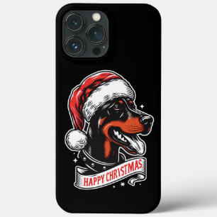 Case-Mate iPhone Case Joyeux Noël - Dobermann Santa Hat Funny Chien