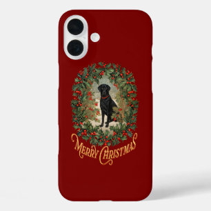 Coques iPhone 16 Plus Joyeux Noël Labrador Retriever