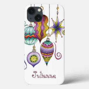 Etui iPhone Case-Mate Joyeux Noël mignon, ornements en verre élégants et