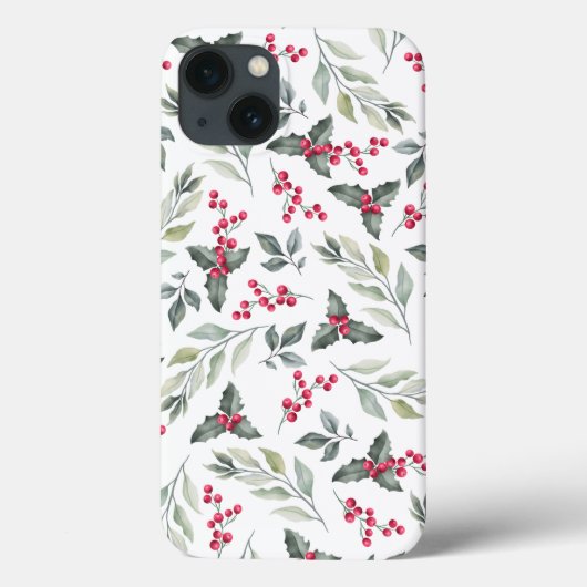 Coques Case-Mate iPhone Joyeux Noël Moderne Mistletoe (Verso)