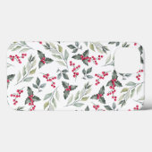 Coques Case-Mate iPhone Joyeux Noël Moderne Mistletoe (Verso (horizontal))