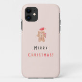 Coques Case-Mate iPhone Joyeux Noël Pastel Pain d'épices rose (Dos)