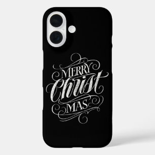 Coques iPhone 16 Joyeux Noël Religieux Chalkboard Letters Cas