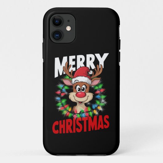 Coques Case-Mate iPhone Joyeux Noël Renne Fêtes de Noël (Dos)