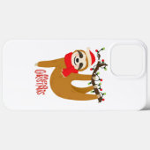 Coques Case-Mate iPhone Joyeux Noël Sloth | Vacances (Verso (horizontal))