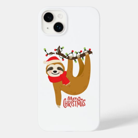 Coques Case-Mate iPhone Joyeux Noël Sloth | Vacances (Verso)