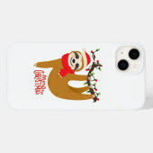Coques Case-Mate iPhone Joyeux Noël Sloth | Vacances (Verso (horizontal))
