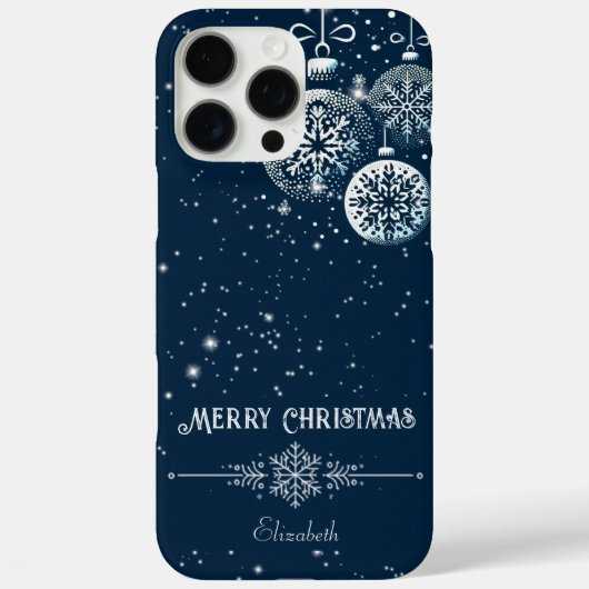 Coques Case-Mate iPhone Joyeux Noël Snowflake Ornements (Verso)