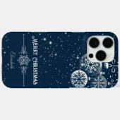 Coques Case-Mate iPhone Joyeux Noël Snowflake Ornements (Verso (horizontal))