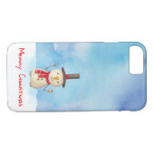 Coques Case-Mate iPhone Joyeux Noël Snowman Agitant Et Souriant (Dos (Horizontal))