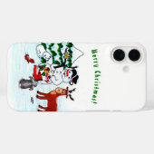 Coques Case-Mate iPhone Joyeux Noël ! Snowman avec amis (Verso (horizontal))