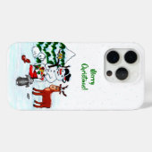 Coques Case-Mate iPhone Joyeux Noël ! Snowman avec amis (Verso (horizontal))