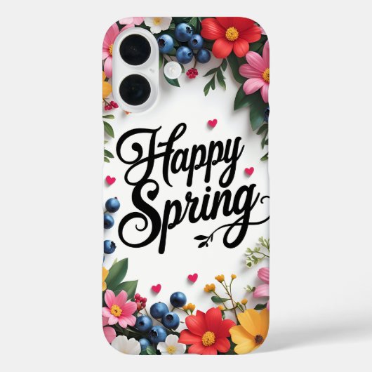 Coques Case-Mate iPhone Joyeux Printemps (Verso)