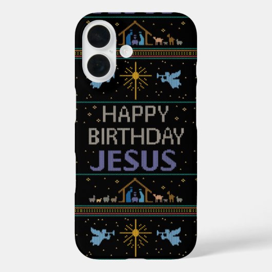 Coques Case-Mate iPhone Joyeux pull de Noël Joyeux Joyeux Anniversaire Jés (Verso)