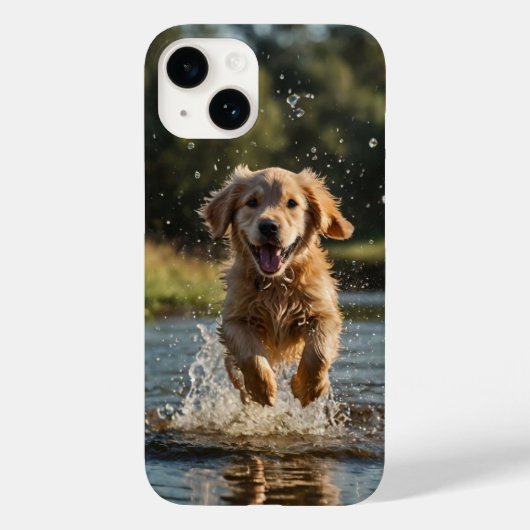 Coques Case-Mate iPhone Joyeux Puppy Splash (Verso)