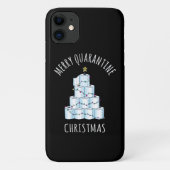 Coques Case-Mate iPhone Joyeux Quarantaine Arbre de Noël Papier toilette (Dos)