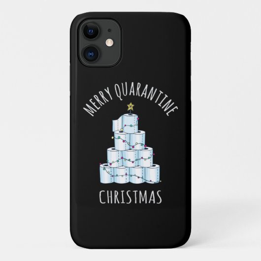 Coques Case-Mate iPhone Joyeux Quarantaine Arbre de Noël Papier toilette (Dos)