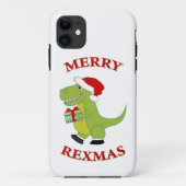 Coques Case-Mate iPhone Joyeux Rexmas T-Rex conception dinosaure (Dos)