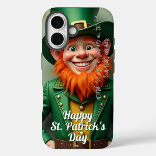 Coques iPhone 16 Joyeux Saint Patrick's Day Leprechaun