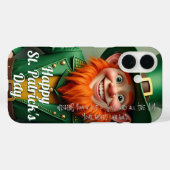 Coques Case-Mate iPhone Joyeux Saint Patrick's Day Leprechaun (Verso (horizontal))