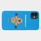Coques Case-Mate iPhone Joyeux sauter quokka dessin animé (Dos (Horizontal))