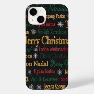 Coque Pour iPhone 14 Joyeux voeux de Noël dans une langue différente