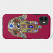 Coques Case-Mate iPhone Judaica Hamsa Coeurs Fleurs Opal Art Imprimer (Dos (Horizontal))