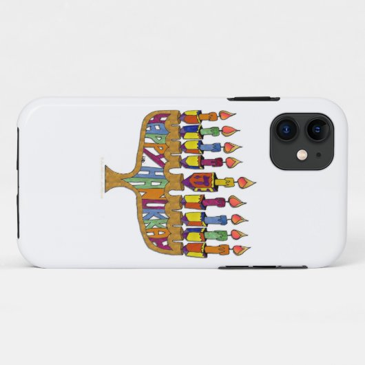 Coques Case-Mate iPhone Judaica Happy Hanukkah (Dos (Horizontal))