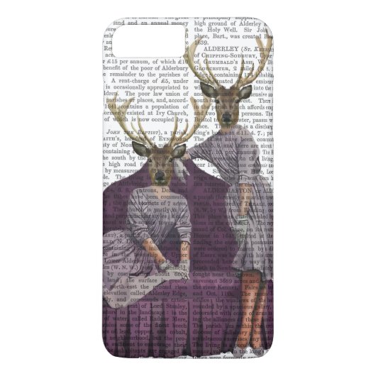 Coques Case-Mate iPhone Jumeaux de cerfs en violet (Dos)