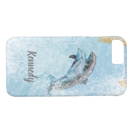 Coques Case-Mate iPhone Jumping Dolphins Thème Côtier Art (Dos (Horizontal))
