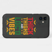 Coques Case-Mate iPhone Juneteenth Épaisses Vibes Locd Afro-Américain (Dos (Horizontal))