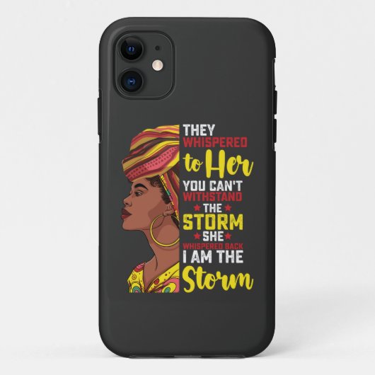 Coques Case-Mate iPhone Juneteenth Je Suis La Tempête Mélanine Fille Noire (Dos)