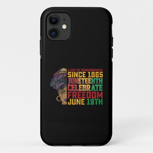 Coques Case-Mate iPhone Juneteenth Une Journée De Souvenir Liberté Noire (Dos)