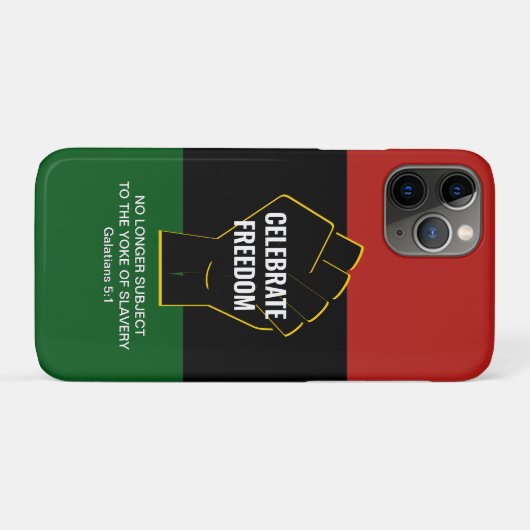 Coques Case-Mate iPhone Juneteeth CÉLÉBRE LA LIBERTÉ Écriture personnalisa (Dos (Horizontal))