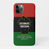 Coques Case-Mate iPhone Juneteeth CÉLÉBRE LA LIBERTÉ Écriture personnalisa (Dos)