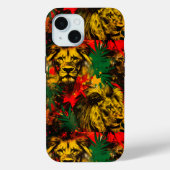 Coques Case-Mate iPhone Jungle Abstraite Rasta Lion One Love Reggae Jamaïq (Verso)