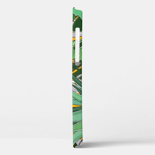 Coques Case-Mate iPhone Jungle d'été : Motif de palmier lumineux. (Verso / Gauche)