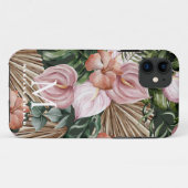 Coques Case-Mate iPhone Jungle palmier feuille fleurs de la forêt tropical (Dos (Horizontal))