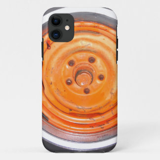 Coque Case-Mate Pour iPhone Junk Yard vintage Roue, orange noir et blanc