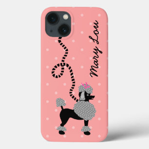 Etui iPhone Case-Mate Jupe de caniche rétro rose et noir les années 50 p