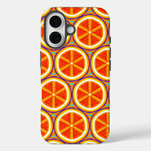 Coques iPhone 16 Jus D'Orange En Pressé - Citrus Pop Art Bright