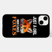 Coques Case-Mate iPhone Just A Girl Who Loves Foxes (Verso (horizontal))