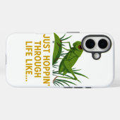 Coques Case-Mate iPhone "Just Hoppin’ Funny Grasshopper Art" (Verso (horizontal))