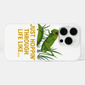 Coques Case-Mate iPhone "Just Hoppin’ Funny Grasshopper Art" (Verso (horizontal))