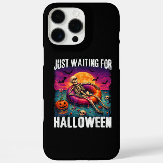 Coques iPhone 16 Pro Max Juste en attendant Halloween Été Squelette Hommes