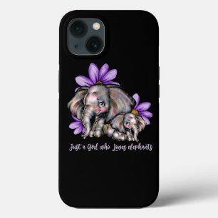 Case-Mate iPhone Case Juste Fille qui aime les éléphants Fleur Animal Re