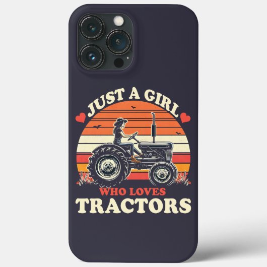 Coques Case-Mate iPhone Juste fille qui aime Tracteurs Tractor Lover Vinta (Verso)
