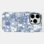 Coques Case-Mate iPhone juste mouton classique bleu blanc (Verso (horizontal))